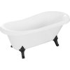 Mexen Retro, voľne stojaca vaňa 150 x 73 cm, biela, čierne nohy, 53251507300-70