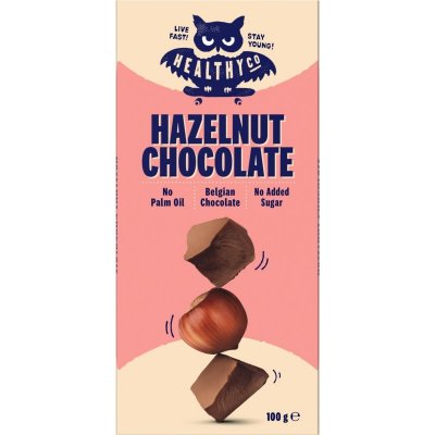 HealthyCo Čokoláda s lieskovými orieškami mliečna čokoláda s orechmi 100 g