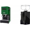 Gaggia New Classic E24, green + Eureka Mignon Silenzio, BL black