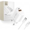 TECH-PROTECT NCA20 2-portová sieťová nabíjačka PD 20W / QC3.0 + Lightning kábel biela (5906302330546)