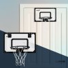Hauki mini basketbalový kôš s 3 loptami, 45,5x30,5 cm, čierny, vrátane siete a pumpy