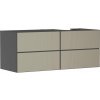 Hansgrohe Xevolos E Umývadlová skrinka 137x56x55 cm, 4 zásuvky, matná sivá/bronz 54241390-HG