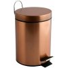 MSV pedálový odpadkový kôš medený, oceľ, 3 l