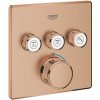 Grohe Grohtherm SmartControl - Termostatická batéria pod omietku, 3 ventily, kefovaný Warm Sunset - 29126DL0