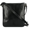 MADE IN ITALY Pánska kožená taška 152 čierna Čierna