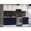 Kuchynská linka INGRID 240cm - Biela + marine blue