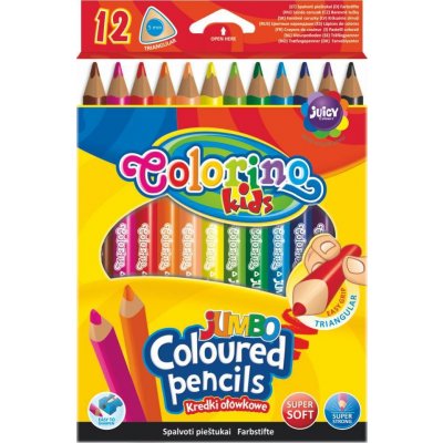 Farebné ceruzky COLORINO Jumbo trojhranné/12 farebná súprava