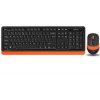 Bezdrôtová klávesnica + myš A4tech FG1010 FSTYLER, oranžová