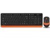 Bezdrôtová klávesnica + myš A4tech FG1010 FSTYLER, oranžová