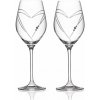 Diamante poháre na biele víno Hearts s kamienkami Swarovski 360 ml 2 ks