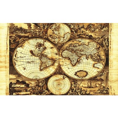 ForWall Fototapeta Vintage map vlies 104 x 70,5 cm