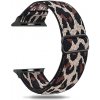 eses Nastaviteľný nylónový elastický loop remienok pre Apple Watch 42 mm/44 mm/45 mm/46 mm/49 mm Farba: leopard