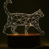 Beling 3D lampa, mačka, 7 farebná S4ASC313