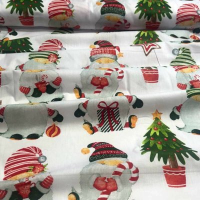 Vianočná bavlnená látka na meter, šírka 160 cm, na vianočné dekorácie