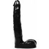 All Black AB04, čierne vinylové dildo 21 x 3,5 cm