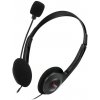 C-TECH Sluchátka s mikrofonem MHS-03E, černá MHS-03E