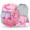Školská aktovka Baagl Zippy Flamingo pre prvákov - 5 kusov