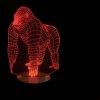 Beling 3D lampa, Gorila, 7 farebná S23