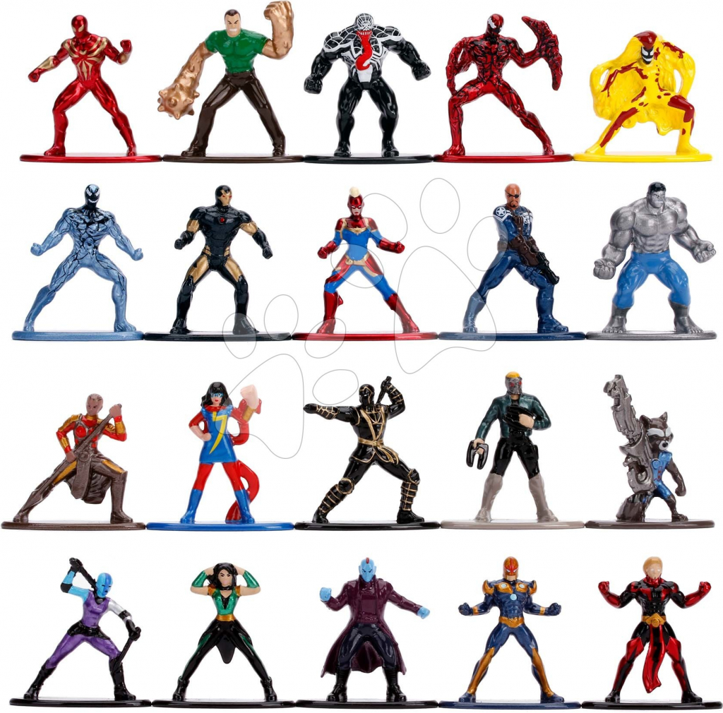 Jada kovové sada 20 druhov výška 4 cm Marvel 20 Pack Wave 3