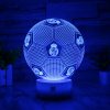 Beling 3D lampa, Lopta s logom Real Madrid, 7 farebná S200