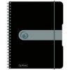 Blok poznámkový štvorčekový Herlitz Easy Orga A5 80 listov čierny - 1 kus - 1 KS - štvorčeková - 80 listov - A5 - 80 g/m2 - plast - krúžková - Čierna - Herlitz HERLITZ