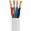 COLORS S4P-20W Silikónový vodič, 4-žilový, 20AWG, 4x0.52mm2, d6.0mm, 200°C, 600V, biely, dvojitá izolácia