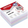 Ofpro Poznámkový bloček kocka Office products nelepená mix farieb, 85x85x40 mm