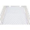 NEW BABY Bavlnené obliečky do postieľky sivé s hviezdičkami