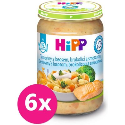 6x HiPP BIO Cestoviny s lososom, brokolicou a smotanou 250 g VP-F010513