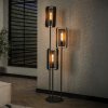 ZIJLSTRA Stojacia lampa Alma, 3 svetlá, čierna, kov, otočné sieťované tienidlo - 7842/77