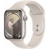 Chytré hodinky Apple Watch Series 9 45mm Hviezdne biely hliník s hviezdne bielym športovým remienkom - M/L (MR973QC/A)