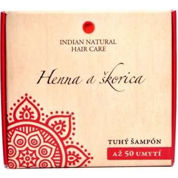 Indian Natural Haircare tuhý šampón Henna a Škorica 60 g