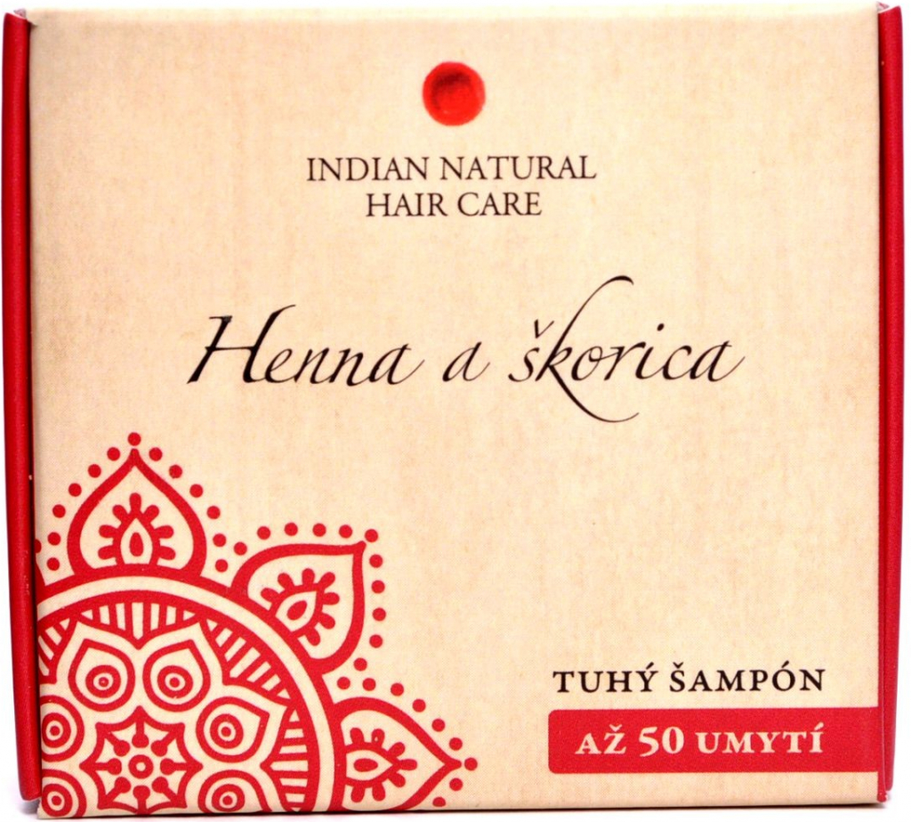 Indian Natural Haircare tuhý šampón Henna a Škorica 60 g
