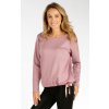 Litex Dámska mikina s viskózou 7F087 Tmavo fialovoružová S