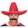 Mexický klobúk Fiestas Guirca červený 50 cm
