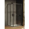 Ravak Blix - Sprchový kút Slim BLSRV2-80, 80x80 cm, čierna/číre sklo X1LM40300Z1