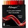 Artmagico Akrylové fixy Pro Line Red