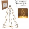 CHOMIK VIANOČNÁ OZDOBÁ - LED STROMČEK 40 CM 120 L TEPLO BIELA NA BATÉRIE *0306