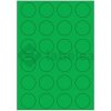 Labelea Samolepiace etikety kruh 40x40 mm farebné papierové, na hárku A4, pre laserovú a atramentovú tlač, Farba etikiet Zelená, Počet hárkov v balení 100 EPY999040PG024S