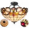 Závesná lampa Retro LAMPY TIFFANY ŠTÝL 2-bodové svietidlo E27