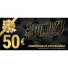 Darčeková poukážka v hodnote 50 € pre nákup v kamenných predajniach Hodnota: 50 €, Použitie: v kamenných predajniach