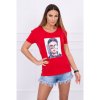 Mondo Italia Dámske tričko s grafikou ženy MI5405 červené Univerzálna Červená