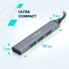 Canyon DS-02, USB-C Hub, 4 porty, 3xUSB 2.0 480Mbps, 1xUSB 3.0, 5Gbps, USB-C/USB-A adaptér, ružová CNS-TDS02P