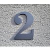 Číslo 2 na dom strieborné samolepiace