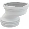 AlcaPlast A991-40 - Dopojenie k voľne stojacemu WC, excentrické 40 mm, 110 mm, dĺžka 125 mm, PP, biele