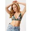 Dorina podprsenka Anahi Floral vystužená plunge pávia-zelená