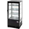STALGAST Čierna chladiaca výstavná vitrína 78 l s LED osvetlením | STALGAST, 852174