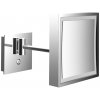 Emco Cosmetic mirrors Pure LED - Nástenné štvorcové LED-holiace a kozmetické zrkadlo s osvetleným dotykovým senzorom a priame pripojenie, 3 násobné zväčšovanie, chróm 109406011