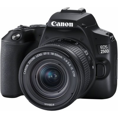 Digitálny fotoaparát Canon EOS 250D čierny + EF-S 18-55 mm f/4-5.6 IS STM (3454C002)