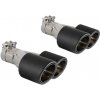 KITT Professional Exhaust Systems Universal Dual Twin Exhaust Muffler Tips Carbon Fiber Matte Finish Inlet 6cm/2.36inch